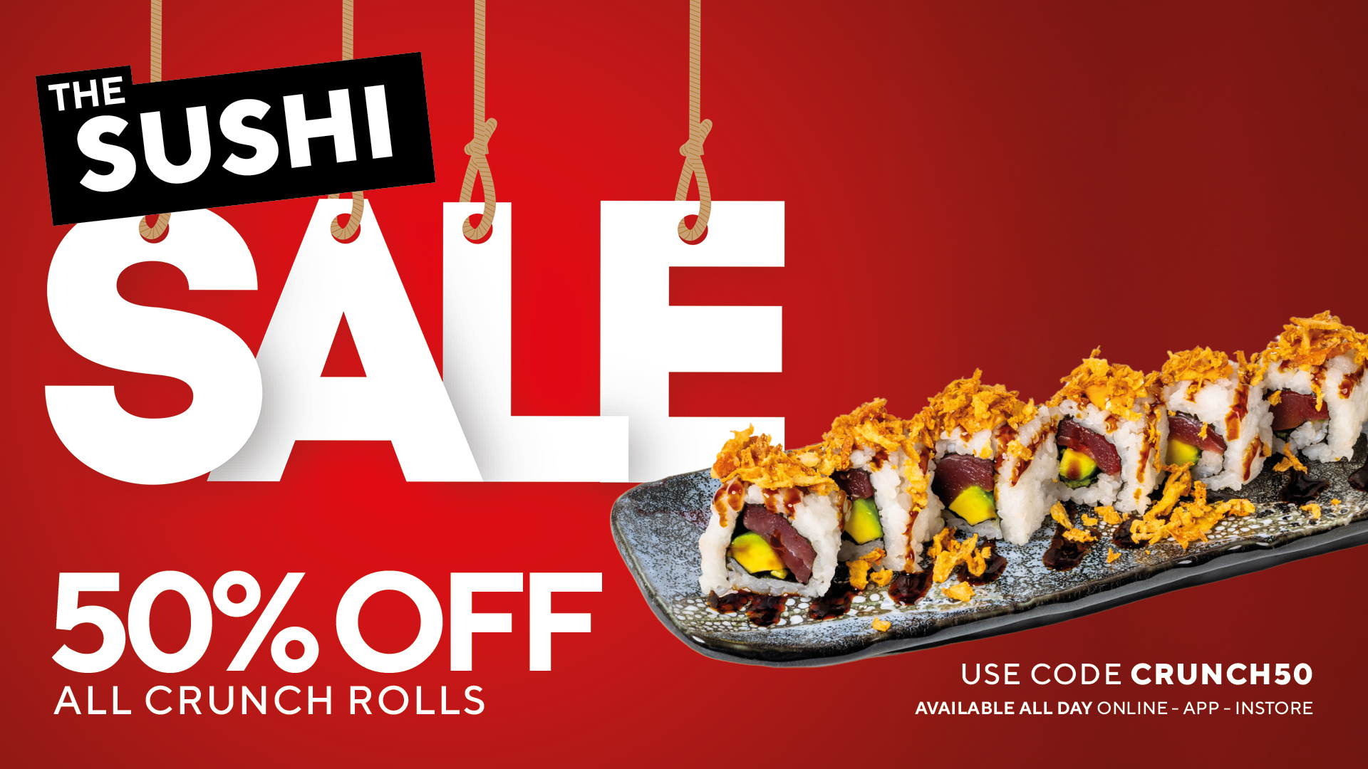 Sushi Sale 50% Off