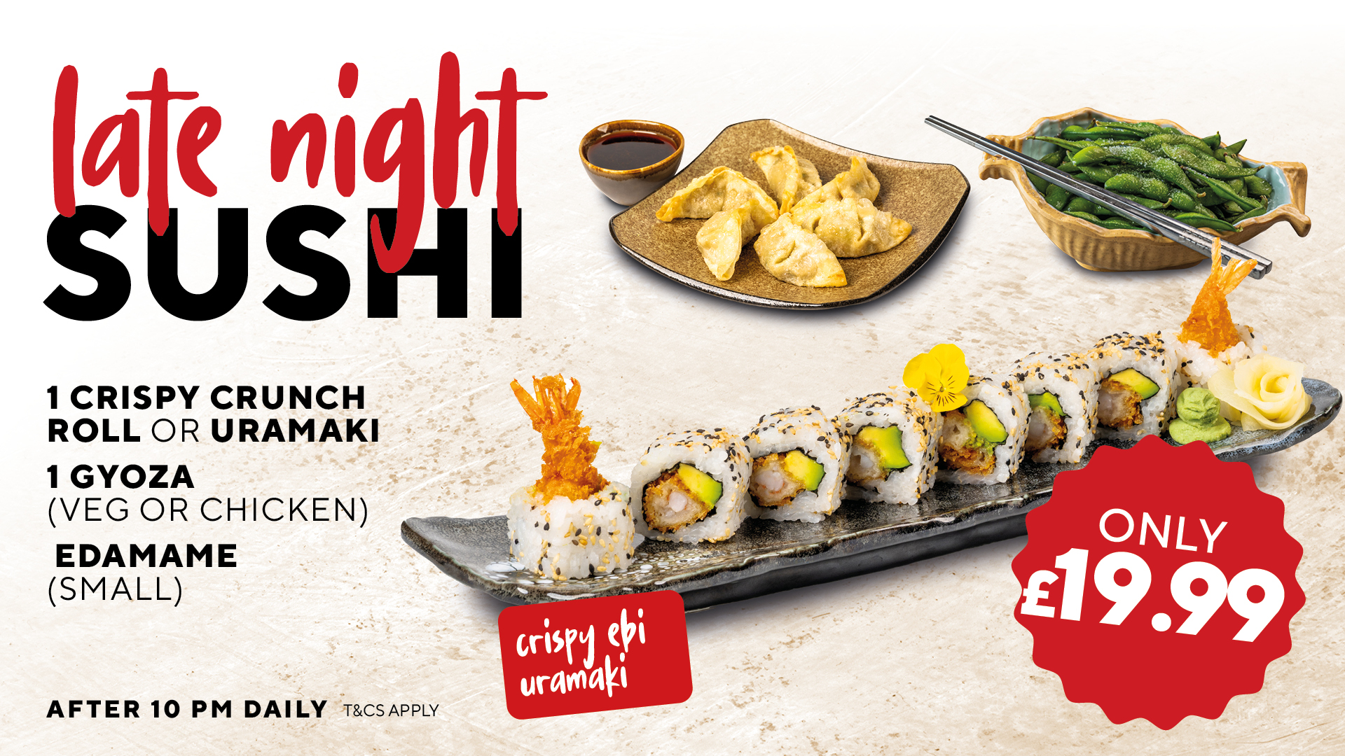 Sushi Sale 50% off